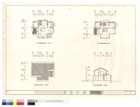 藏品(主任宿舍地面層.貳層及屋頂平面圖,主任宿舍縱向剖面圖)的圖片