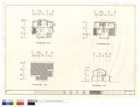 藏品(主任宿舍地面層.貳層及屋頂平面圖,主任宿舍縱向剖面圖)的圖片