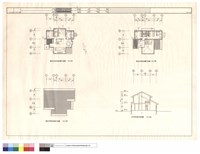 藏品(副主任宿舍地面層.貳層及屋頂平面圖,主任宿舍縱向剖面圖)的圖片