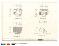 藏品(副主任宿舍地面層.貳層及屋頂平面圖,副主任宿舍縱向剖面圖)的圖片