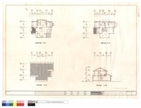 藏品(主任宿舍地面層.貳層及屋頂平面圖,主任宿舍縱向剖面圖)的圖片