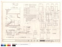 藏品(門窗表, 門窗詳圖, 主任宿舍樓梯詳圖)的圖片