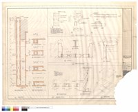 藏品(排煙管道詳圖,木製空心門大樣詳圖,甲種防火門大樣詳圖,防爆鋼窗大樣詳圖,洗臉枱面大樣詳圖)的圖片