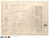 藏品(庭園C區平面圖,擋土墻欄杆各細部詳圖,座椅.庭園燈詳細圖,平台鋪面詳圖)的圖片