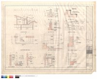 藏品(觀眾席門廳剖面, 扶手詳細, 放映室踏步.欄杆詳圖, 女兒墻扶手詳細, 採光井欄杆及犬走.陰井詳細, 帷幕牆邊樓梯平台扶手詳細)的圖片