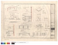藏品(梳妝台平面,立面,剖面詳細,抽屜詳細,茶几詳細)的圖片
