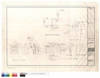 藏品(在校人員指示系統接線示意圖,庭園燈基座詳圖,接地端子箱(檢驗口),正面圖,側面圖,LED指示燈及姓名牌詳圖)的圖片
