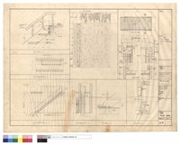 藏品(鐵樓梯平面,立面詳細圖,室內粉刷表,室外粉刷表)的圖片