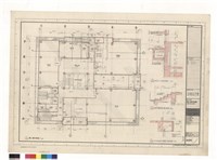 藏品(第三層平面圖1/100 牆剖面詳圖 雨庇 入口剖面詳圖1/20 側門階梯剖面詳圖1/20 地下室捲門捲箱剖面詳圖1/20)的圖片