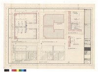 藏品(男女廁所B平面詳圖1/30(二層) 男女廁所貼面磚示意平面圖1/30(二層) 廁所B立面詳圖1/30 洗臉台剖面詳圖1/10 清潔用品架詳圖)的圖片