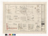 藏品(旗桿剖面詳圖 旗桿頂部詳圖 旗桿底座詳圖 車道示意圖 車道剖面圖 花台正視圖 花台立面圖 勾縫詳圖 花台剖面詳圖 柏油路面剖面 高壓水泥涵管剖面詳圖 鋼製蓋板詳圖 旗桿管徑圖 屋頂防水收頭詳圖 地下室雙層牆防水詳圖 地下室單層牆防水詳圖 落水頭罩詳圖)的圖片