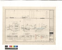 藏品(AMADA工廠西側立面圖 剖面詳圖 入口大門等側示意圖 女兒牆維修備用鐵環平面 鐵環詳圖)的圖片