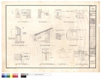 藏品(1.戶外格柵詳圖2.廊道格柵詳圖3.窗台楣樑詳圖4.主臥外牆剖面5.屋頂構材詳圖6.門框及門板詳7.門框及門楣詳)的圖片