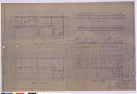 藏品(基礎配置圖、正.背.東側.西側.面圖、新建木鉗工廠平圖、屋架配置圖)的圖片