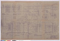 藏品(鐵欄柵剖面詳細圖、剖面圖、走廊屋簷施工詳細圖)的圖片