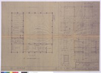 藏品(二樓天層平面圖、報架、字典台)的圖片