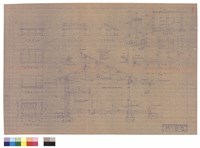 藏品(立視圖、屋架圖、地基圖、平面圖、蒸氣箱詳圖)的圖片