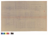 藏品(陳列櫃、加建二樓會議室南面立面圖、會議室平面圖、福利社改建教室平面圖、門窗圖、原有會議室及縫紉室改叫室平面圖、新做教室隔牆)的圖片