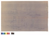 藏品(走廊正面圖、廁所改建及走廊新建平面圖、走廊廁所切面、花台切面圖、甲-甲切面圖)的圖片