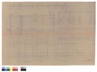 藏品(切面圖、原有一樓平面圖、二樓地樑平面圖、屋頂平面圖)的圖片