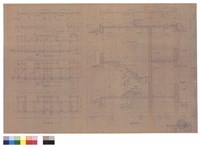 藏品(剖面詳圖、基礎圖、一及二層樑版圖)的圖片