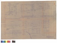 藏品(廁所平面圖及正背面圖、大禮堂正背面側面平面圖、改建音樂教室立面平面圖、門窗圖)的圖片