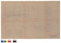 藏品(E-E切面、冷熱水管及排水平面圖、蓮蓬頭裝置詳圖、連接餐廳電器及增建二樓電器平面圖)的圖片