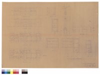 藏品(正背側面圖、一及二層平面圖、欄杆詳圖、門窗圖)的圖片