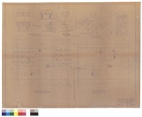 藏品(一與二樓給水及排水平面圖、實驗用水台詳圖、實驗用水盆詳圖、水管示意圖)的圖片