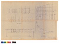 藏品(衣物架剖面立面、浴廁平面立面圖、呢絨吸音牆詳圖)的圖片
