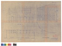 藏品(衣物架剖面立面、浴廁平面立面圖、呢絨吸音牆詳圖、檜木窗)的圖片