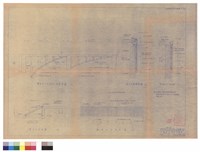 藏品(舞台大梯詳圖、舞台口立面大樣、舞台口上方吊天花構造詳圖、舞台口燈槽詳圖、舞台前台口剖面圖)的圖片