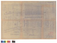 藏品(禮堂樓層及體育館前部縱剖面、水泥塑製圖案、水泥花磚詳圖、正立面搗擺水泥條、水泥花磚牆立面)的圖片