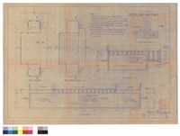 藏品(甲-甲及乙-乙向剖面、舞台及化妝式平面圖、舞台底支撐磚座排列詳細、柳安企口板地板構造大樣)的圖片