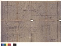 藏品(弧形黑板平面、a-a剖面、樓梯頂臨時屋頂平面、乙-乙剖面、講桌立面、剖面)的圖片