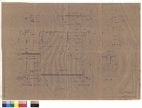 藏品(A-A剖面詳圖、a-a剖面大樣、落水頭大樣、b-b欄杆剖面大樣、樓上走廊欄杆詳圖)的圖片
