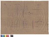 藏品(a-a廁所剖詳圖，廁所平面詳圖，廁所特製五金詳圖，講桌正面、側面、平面詳圖，b-b剖面詳圖，講台平面、正面、剖面圖)的圖片