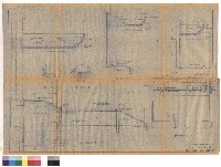 藏品(正面、側面大門詳圖，屋頂水箱剖面圖，?部、伸縮縫大樣)的圖片