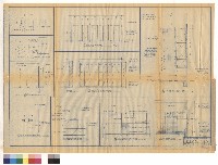 藏品(隔屏詳圖、立面圖，浴廁隔屏詳圖，男女浴廁衣櫃立面圖，三樓男浴廁詳圖，男浴廁剖面圖)的圖片