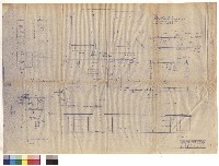 藏品(平面圖，正、側、背立面，甲-甲剖面，剖面，基礎、屋頂平面)的圖片