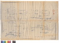 藏品(平面圖，屋頂平面圖，正向、側向、背向立面圖，正剖面圖，A-A剖面詳圖，拱門詳圖)的圖片