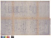 藏品(木隔間平面，明溝、暗溝、地下室木隔間、屏風平面、一樓接待室屏風、剖面、立面大樣)的圖片