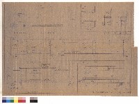 藏品(餐廳、圖書室、音樂、美術教室、走廊剖面圖，切菜台及洗菜盆平面、立面，走廊立面，切菜台、洗菜盆大樣)的圖片