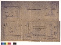 藏品(花架、櫃台、剖面大樣，櫃台、爐灶煙囪平面，走廊版與梁連結，爐灶煙囪剖面)的圖片