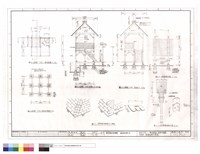 藏品(迷宮TYPE1-一,二樓平面圖、基礎結構圖、剖面圖、圍牆細部大樣圖)的圖片