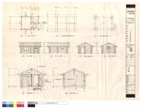 藏品(小木屋平面圖,立面圖,剖面圖)的圖片