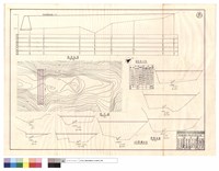 藏品(地形圖、縱斷面圖、淤砂量土方表、攔砂埧、橫斷面圖)的圖片