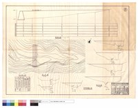 藏品(地形圖、縱斷面圖、淤砂量土方表、攔砂埧、橫斷面圖)的圖片