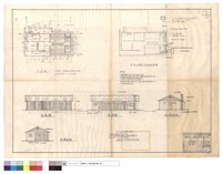藏品(平面圖、正面圖、背面圖、左,右側面圖、自來水衛生平面配置圖)的圖片
