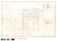 藏品(頂部阻鐵詳圖、立視圖、爐平面圖、橫剖面圖、細部說明)的圖片